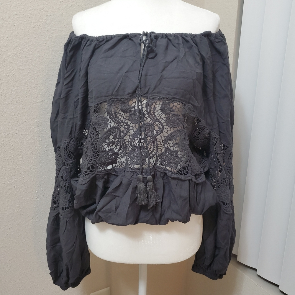 NWT Free People Off the Shoulder Flowy Top